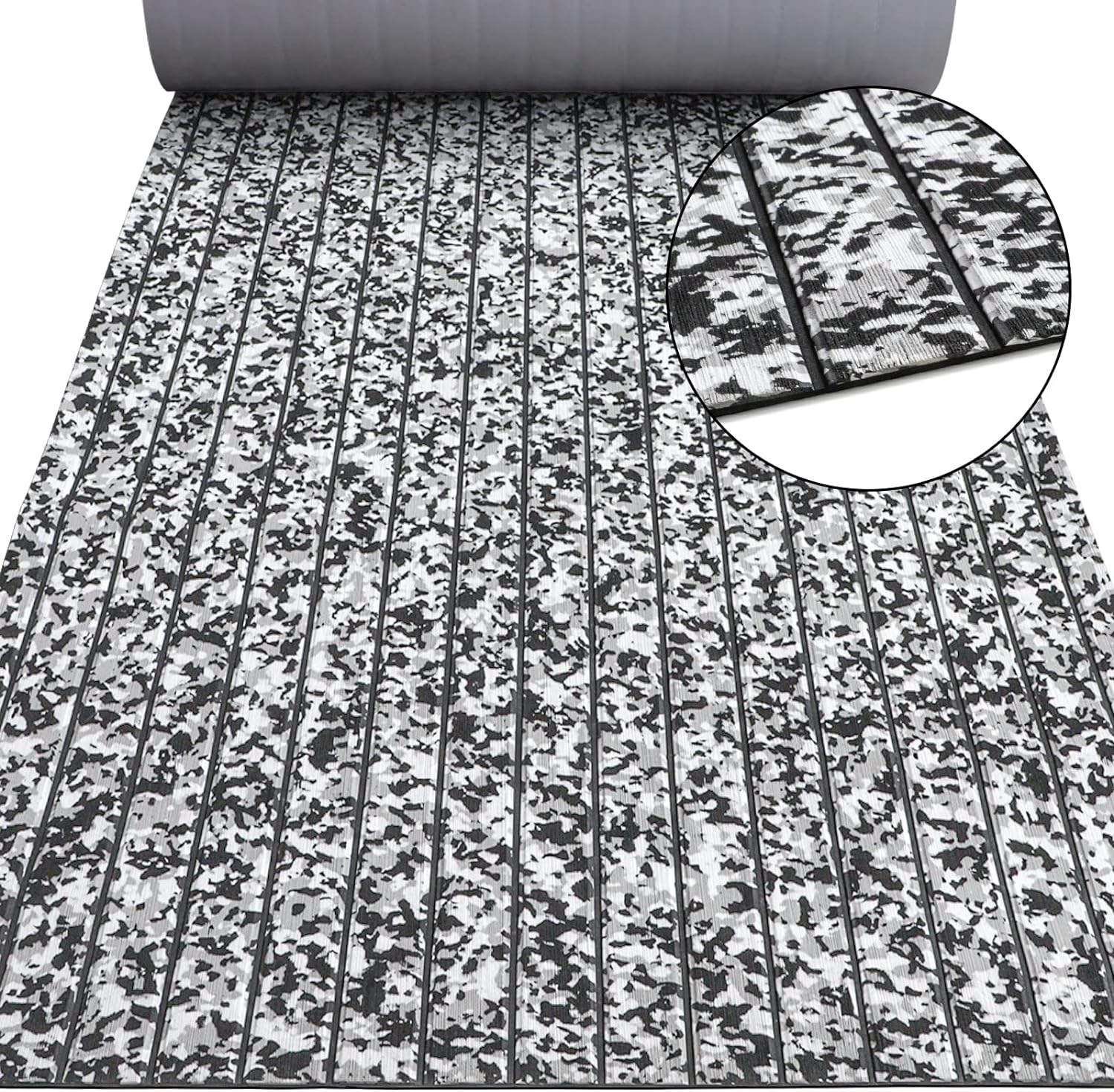 Boat Flooring Eva Foam Boat Decking 94"x45"/35"/23" Self-adhesive Sea Deck Boat Flooring Non-slip 6mm Camo Marine Deck Flooring For Boat Deck Yacht Jet Ski Kayaking Surfboard Fishing Boat By PAIDU
