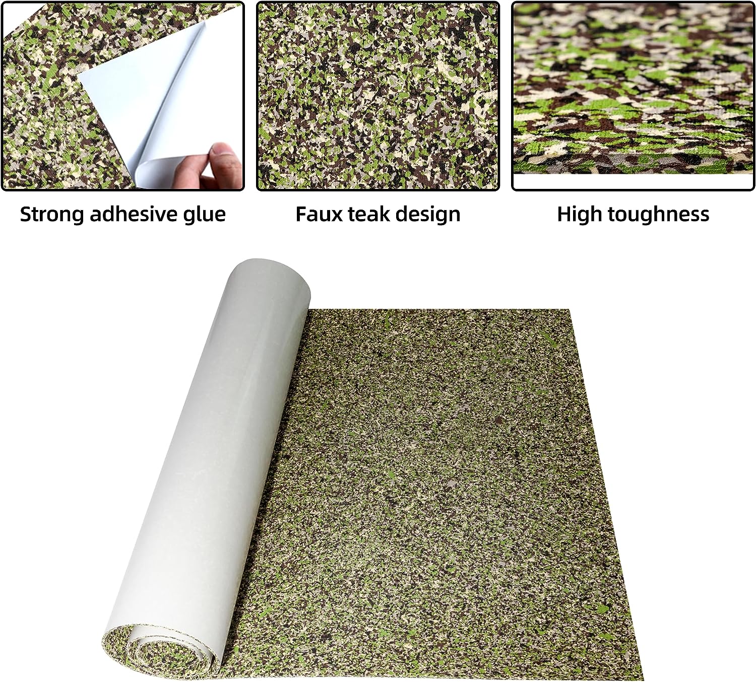 Boat Flooring Eva Foam Boat Decking Sheet Non-slip Brushed Marine Flooring Self-adhesive Boat Carpet For Motorboat Yacht Kayak RV 94.5" x47.2"/ 23.6"/15.7" By PAIDU