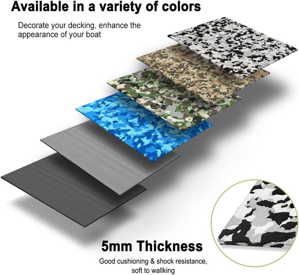 Boat Flooring Eva Foam Boat Decking Sheet Self Adhesive Marine Flooring Brushed Camo Marine Carpet For Boats Yacht Kayak Decking Cushioning Cooler Seating Helm Pad Swimming RV Golf Cart Non Slip Pad By PAIDU