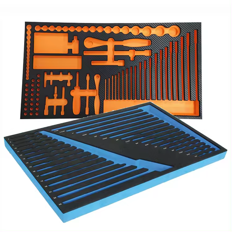 Paidu Professional manufacture custom cell phone packaging box insert with different color EVA foam insert packing