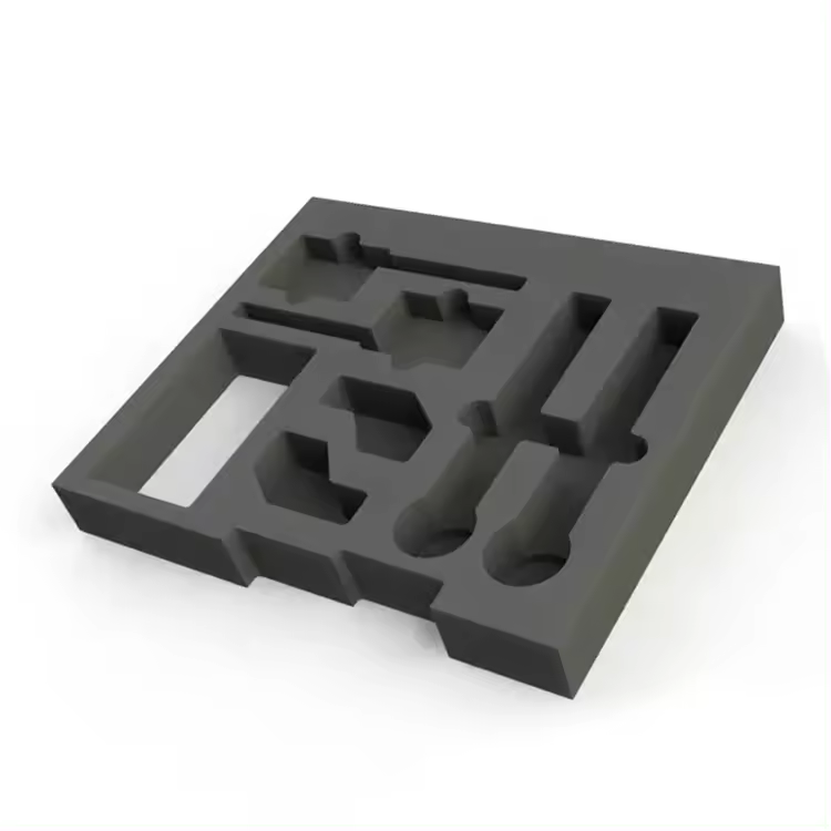 Paidu factory custom die cut 100% Grip Guaranteed hard red EVA Foam Material Packaging Box EVA case Insers