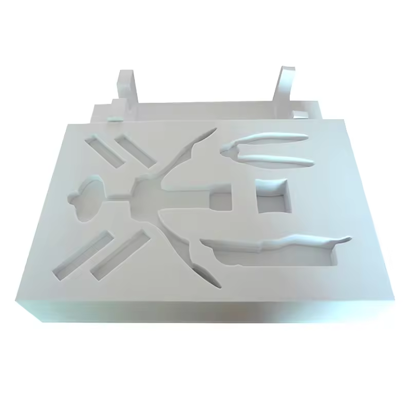 Paidu Factory High density cutting different yellow Small bottom depth hole CNC eva foam fly box insert for products Box Packaging UAV