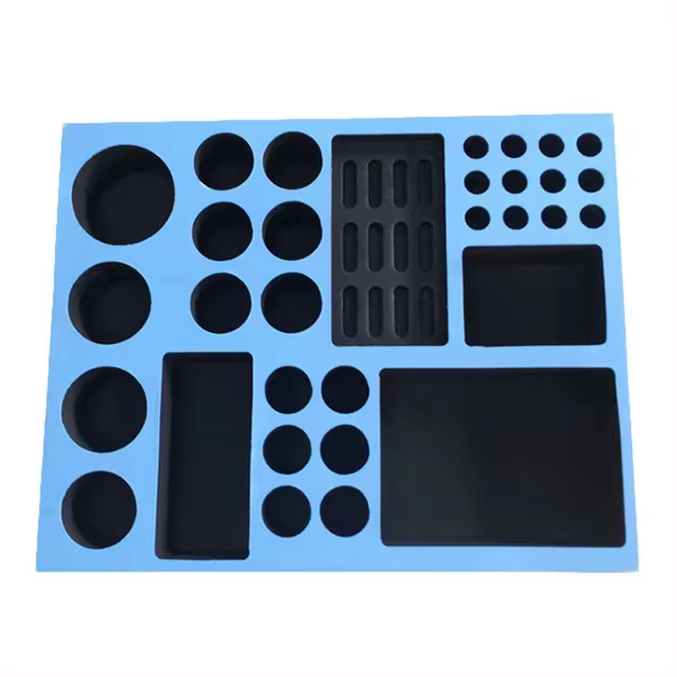 Paidu Factory custom Shock Resistant Packaging Cushion Die Cut Mould EVA Foam Insert case watch Tray with Velvet for Box