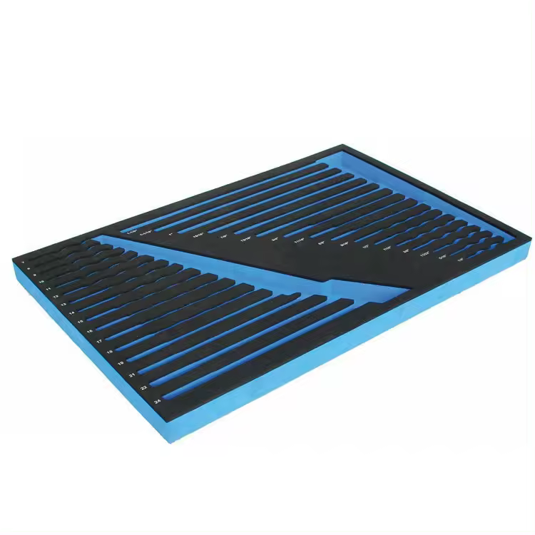 Paidu factory Custom EVA Foam Insert Die Cut CNC Milled Or Routed 2 Tone Protective Packaging Box of sponge inlay