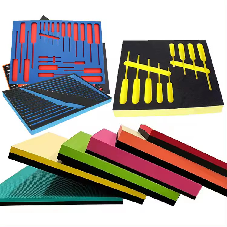 Paidu High density Protective colorful size cardboard jewelry box velvet EVA foam insert Packing 30mm for tool box case premium